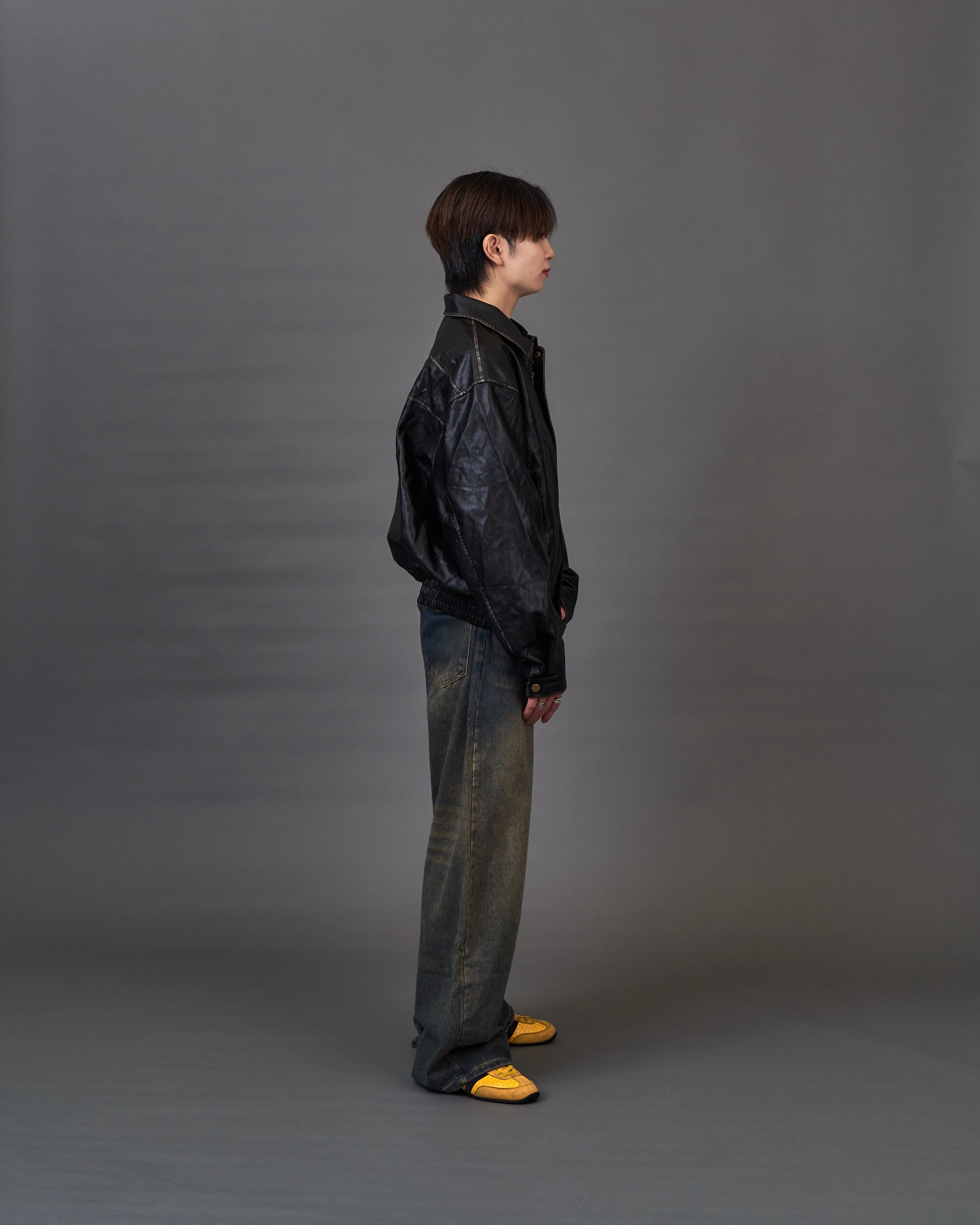 Blackout Leather Jacket / ブラックアウトレザージャケットSL0045