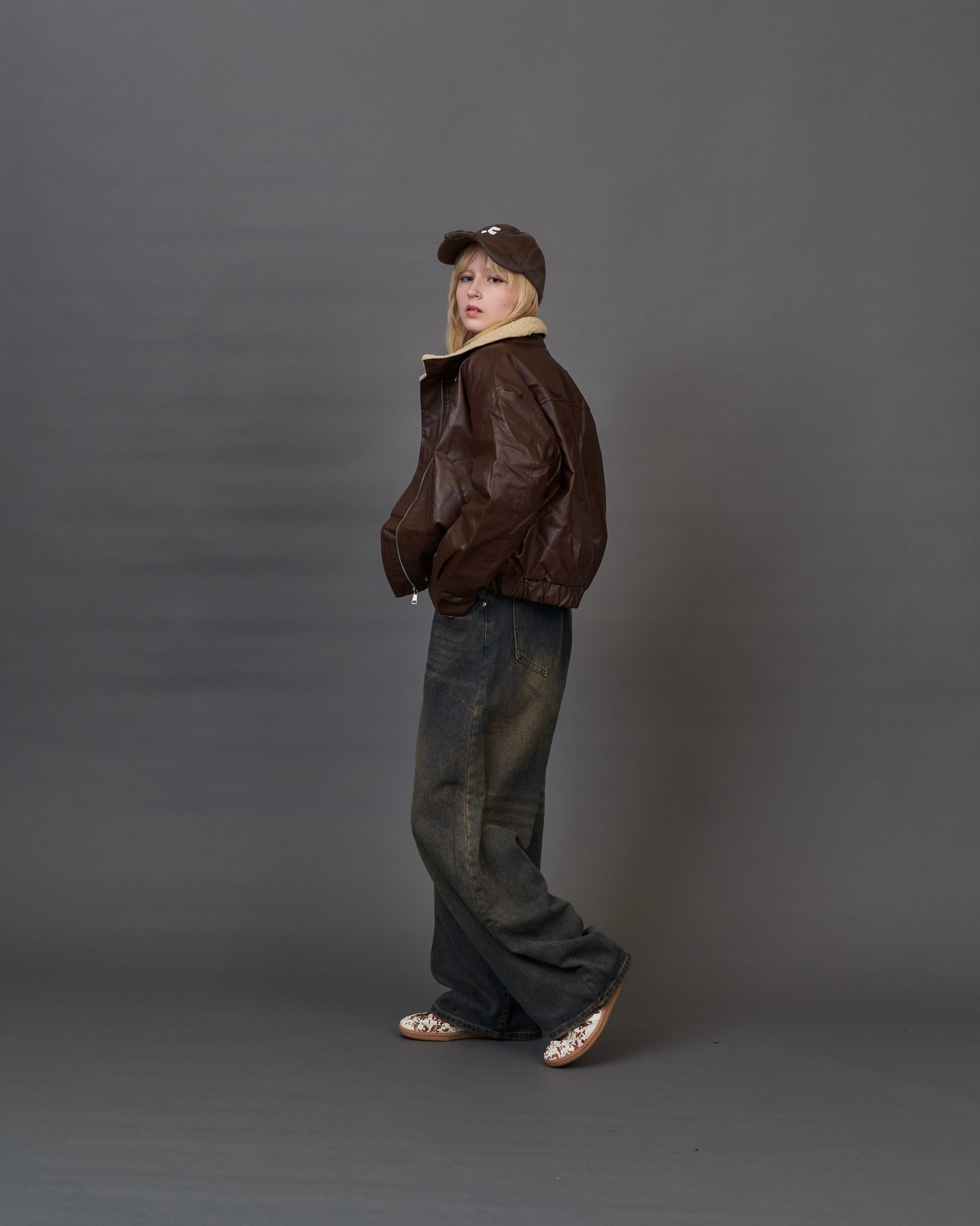 Shearling Collar Leather Jacket / シェアリングカラー レザージャケット SL0066