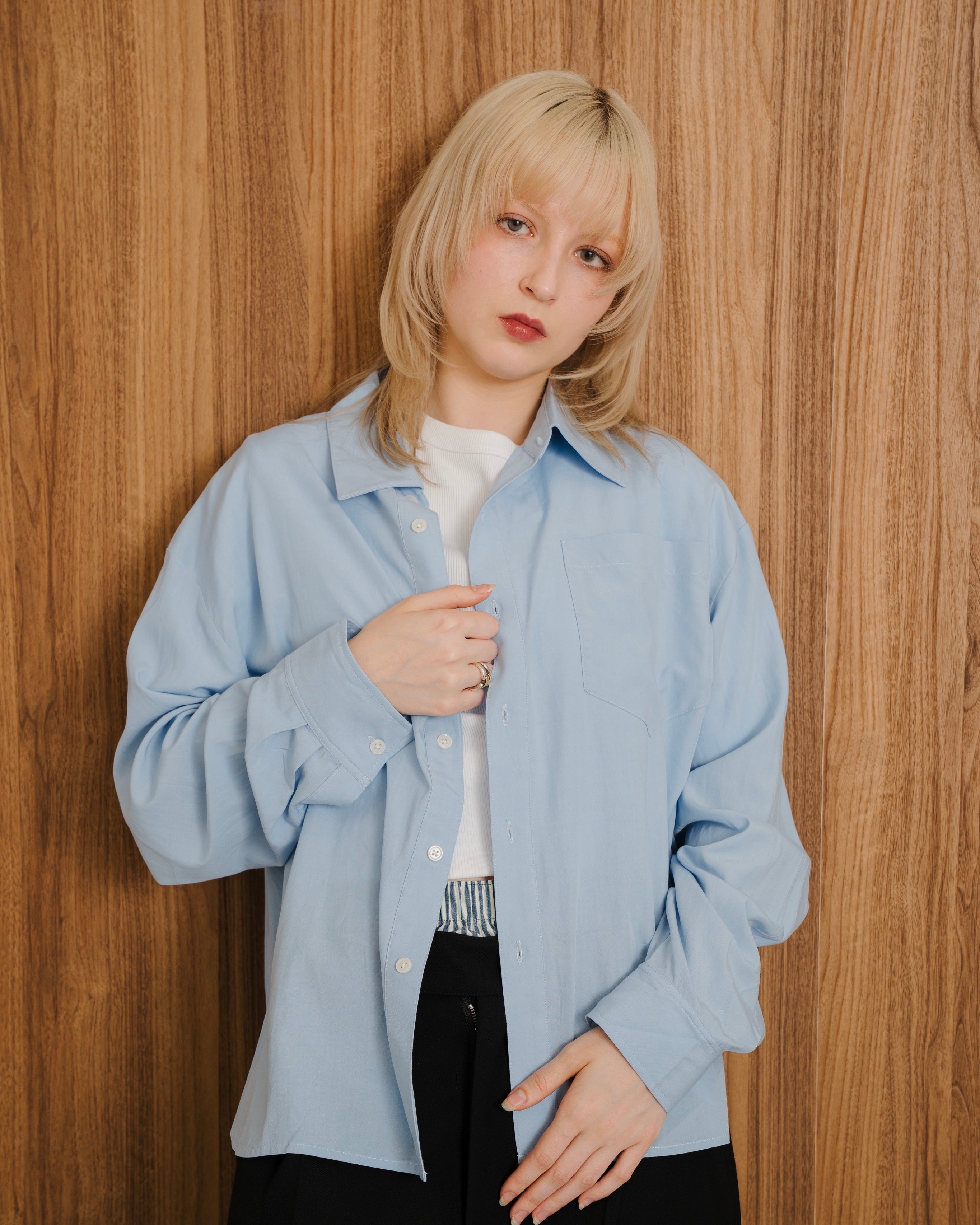 Cropped Classic Regular Collar Shirt LS