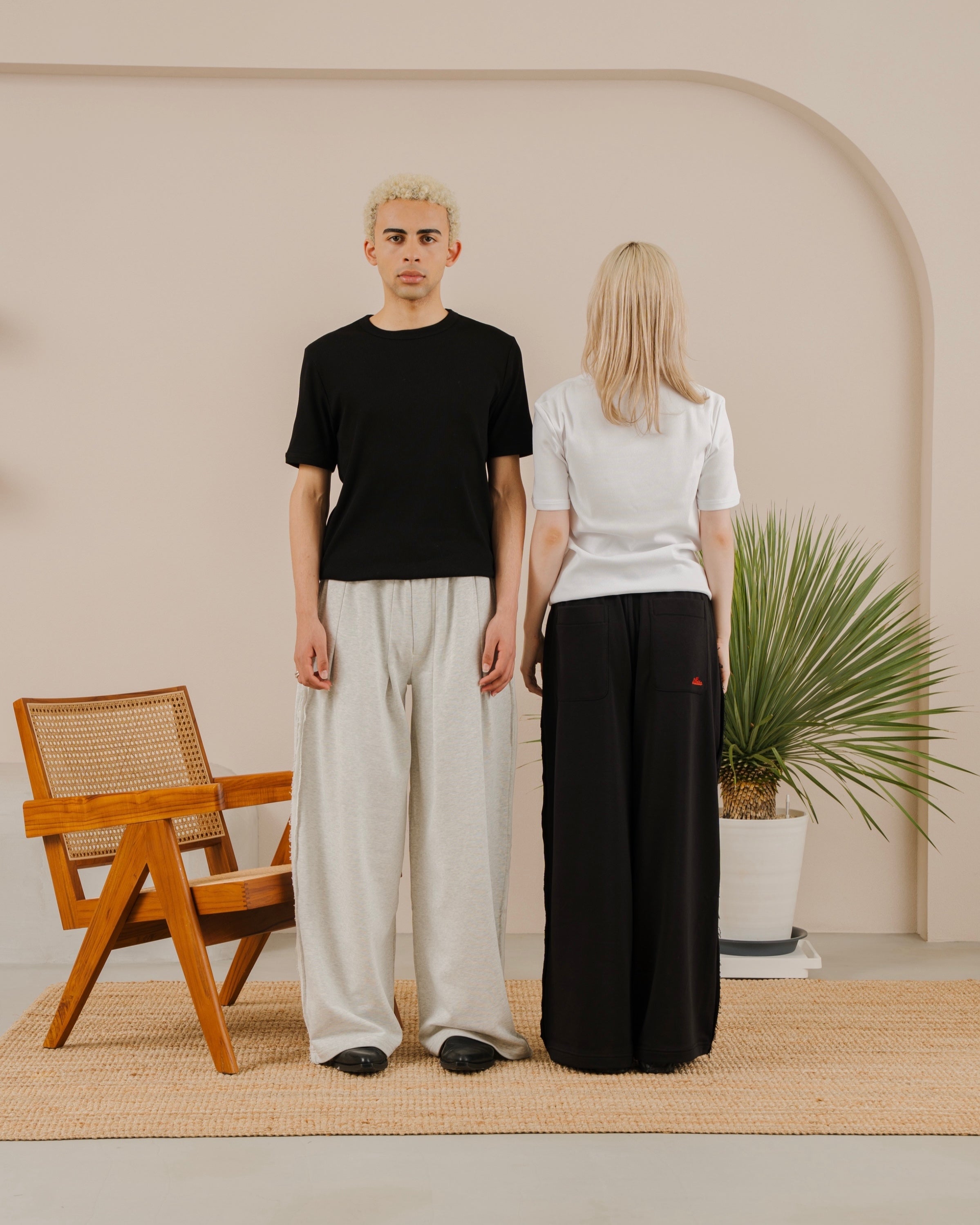 Inside-Out Wide Sweatpants