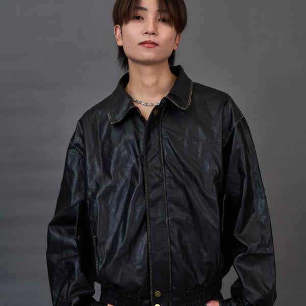 EMMETT ブラック レザージャケット EMMETT レザーライダースジャケット 黒 【公式通販】