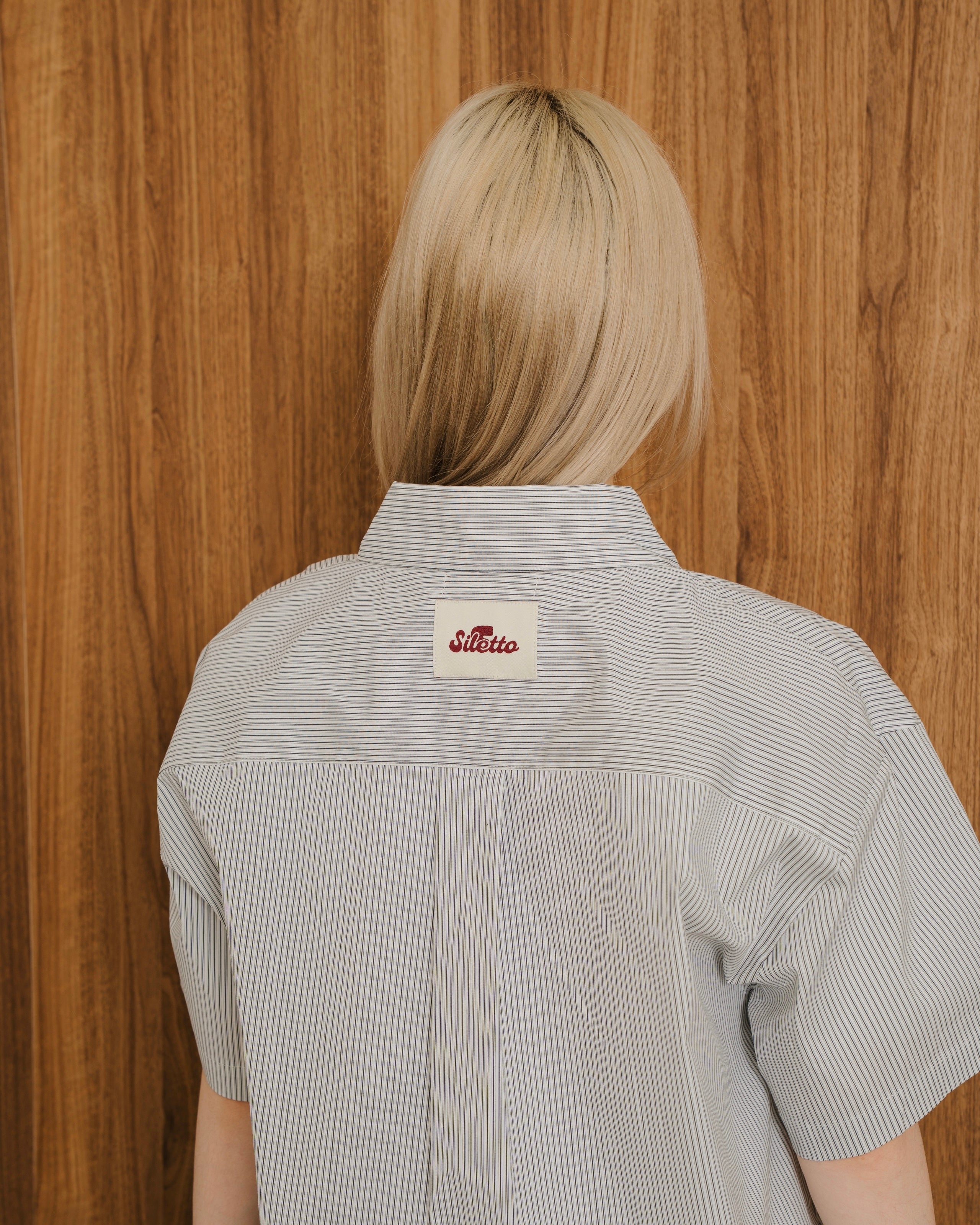 Stripe Cropped Classic Shirt SS