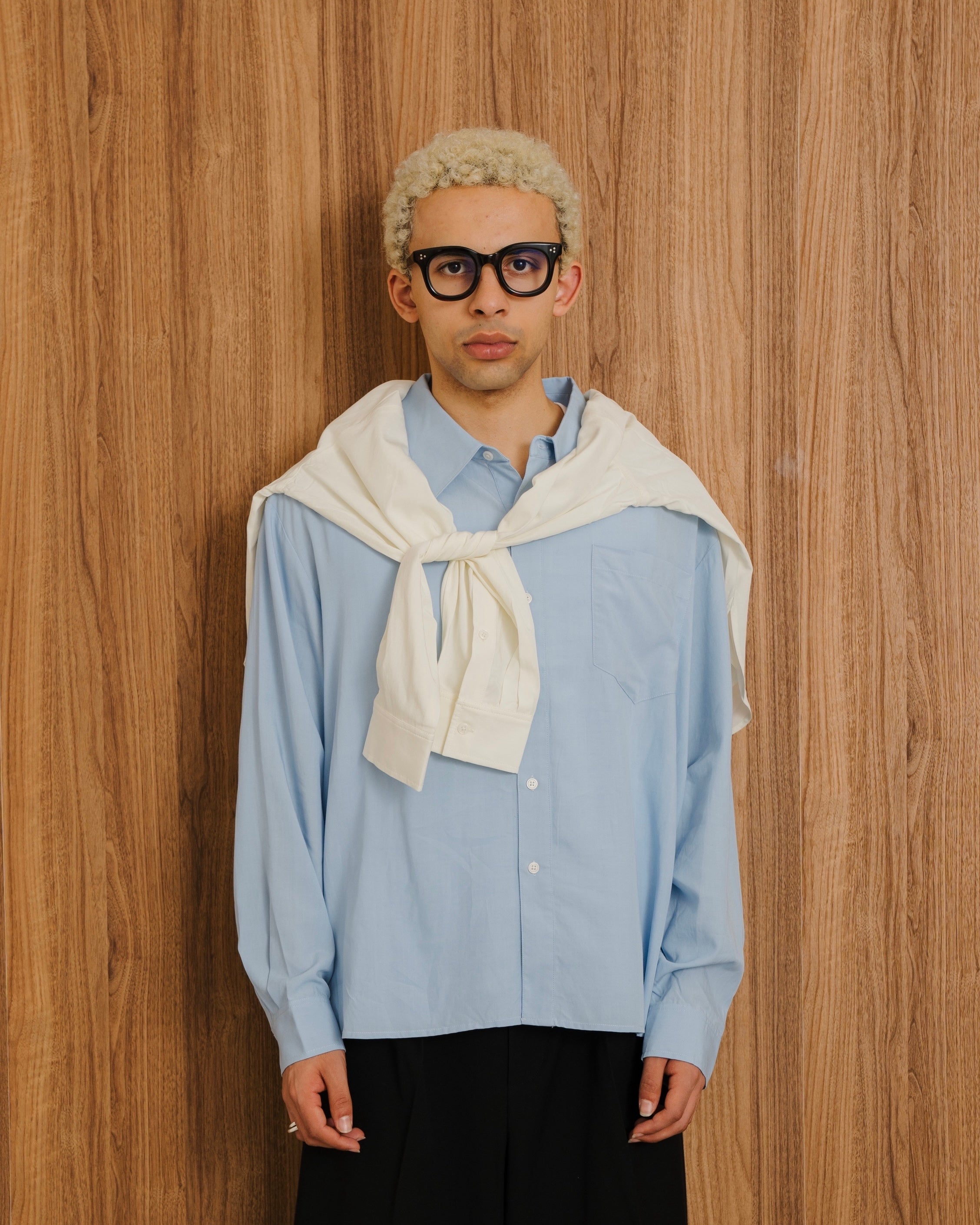 Cropped Classic Regular Collar Shirt LS