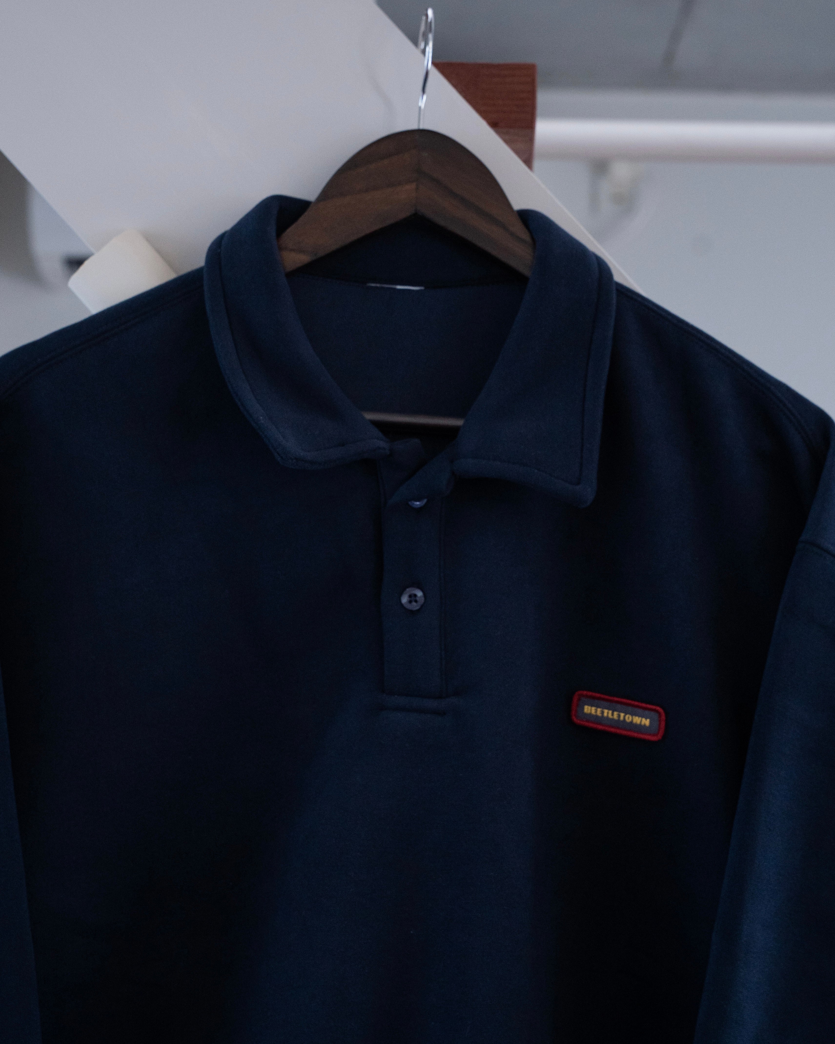 鹿子スウェットポロtシャツ LS SL0079