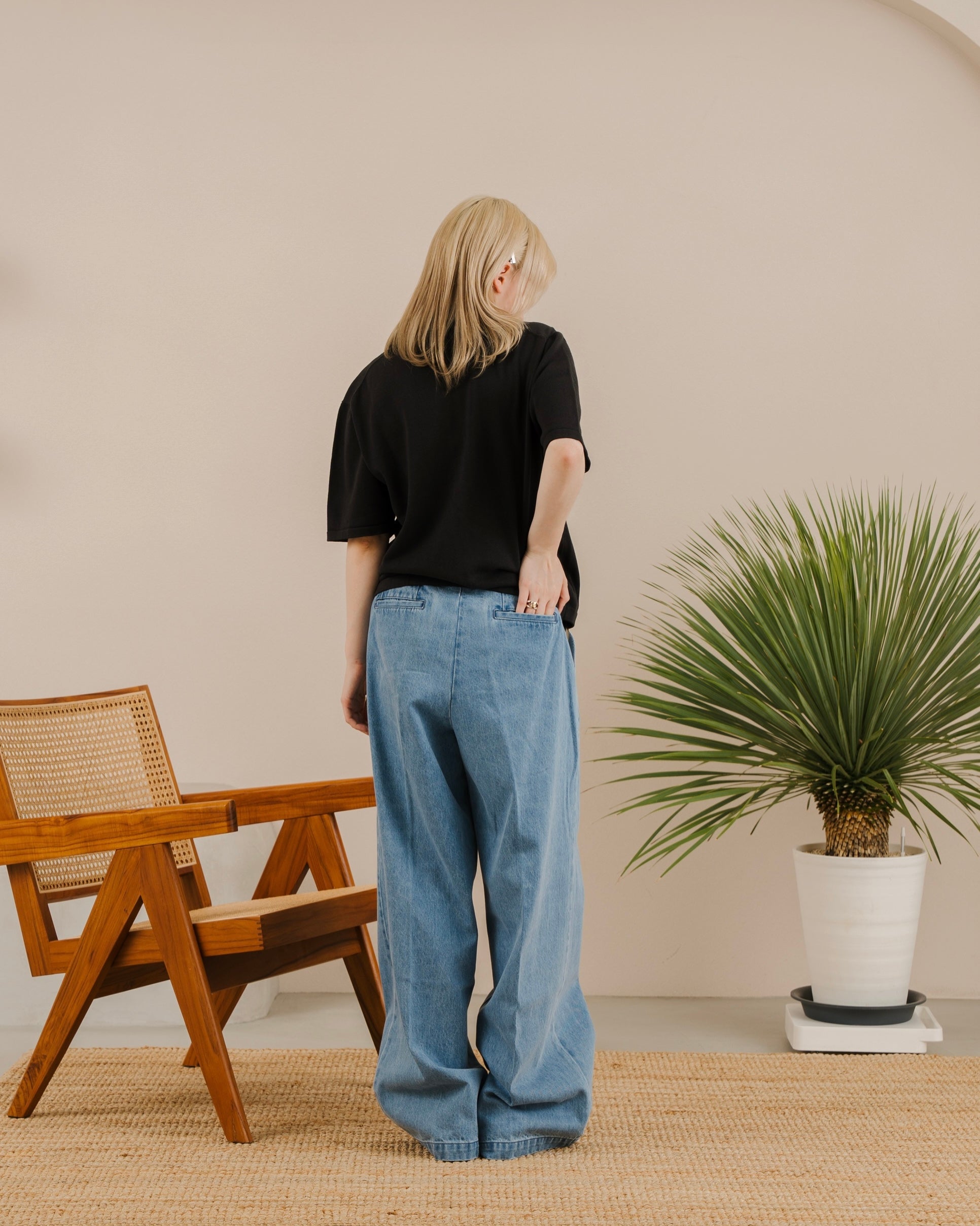 12oz Wide-Leg Denim Trousers