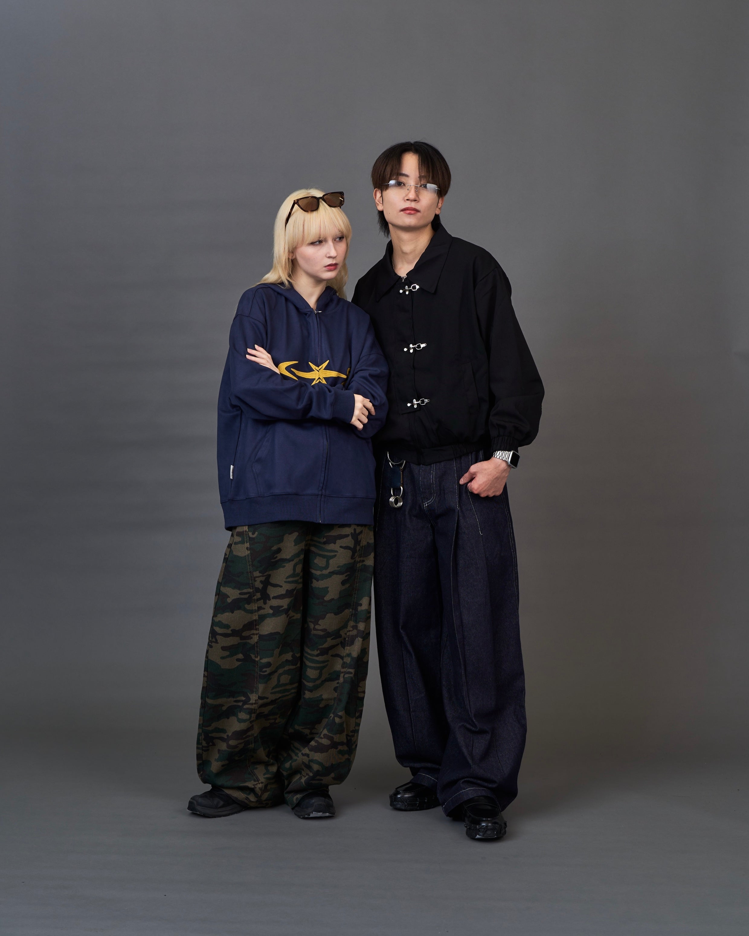 【セットアップ対応】Contrast Stitch Denim Jacket/ステッチライン デニムパンツ SL0049