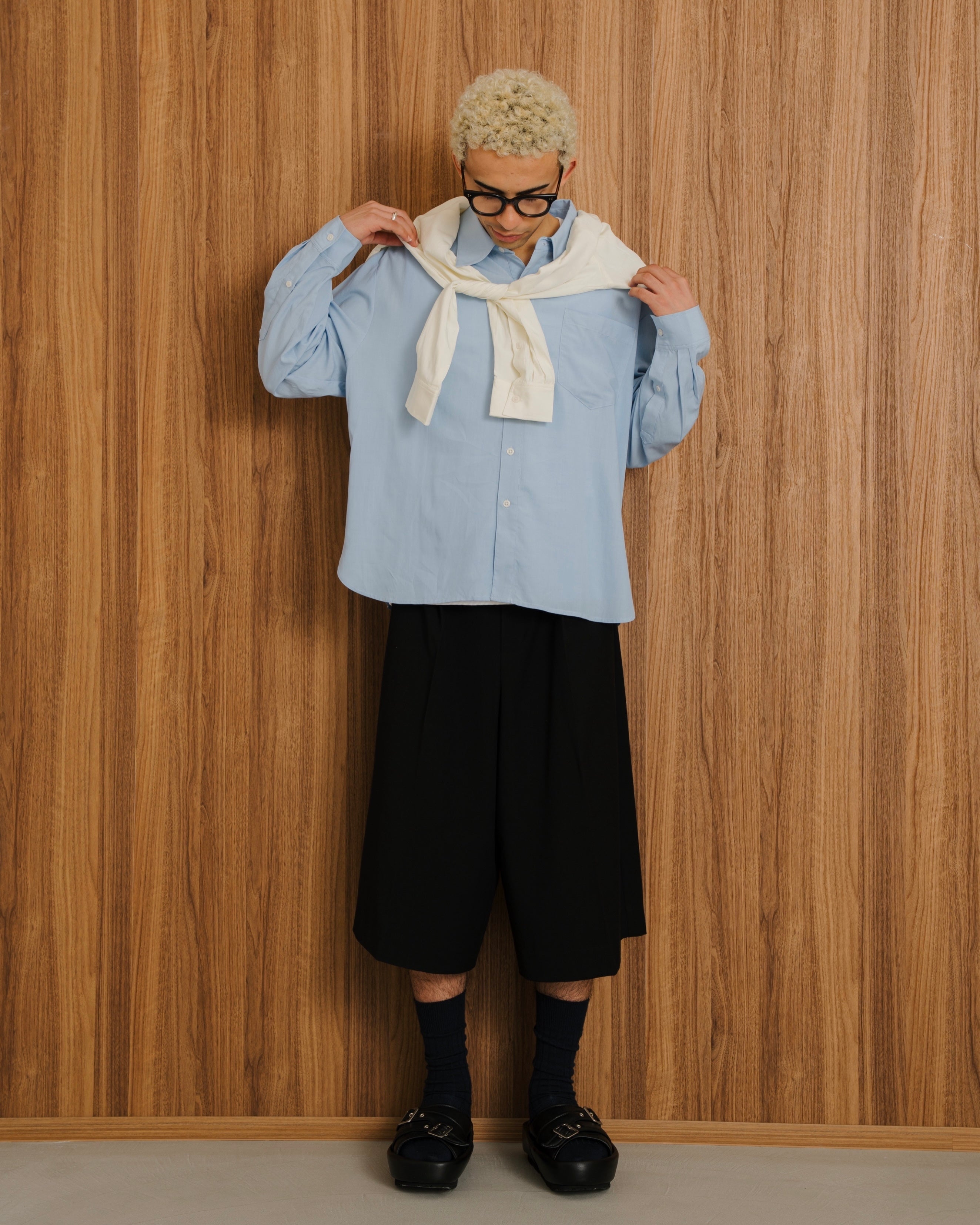 Cropped Classic Regular Collar Shirt LS