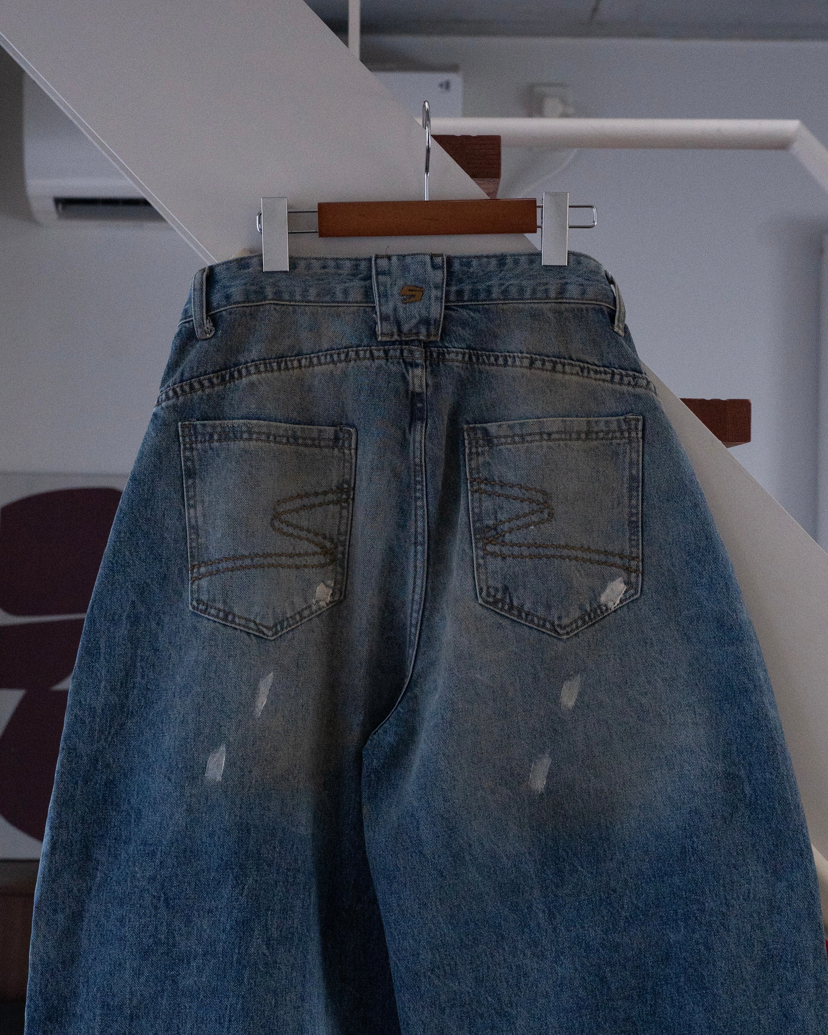 ペイントフェード バルーンデニムパンツSL0074