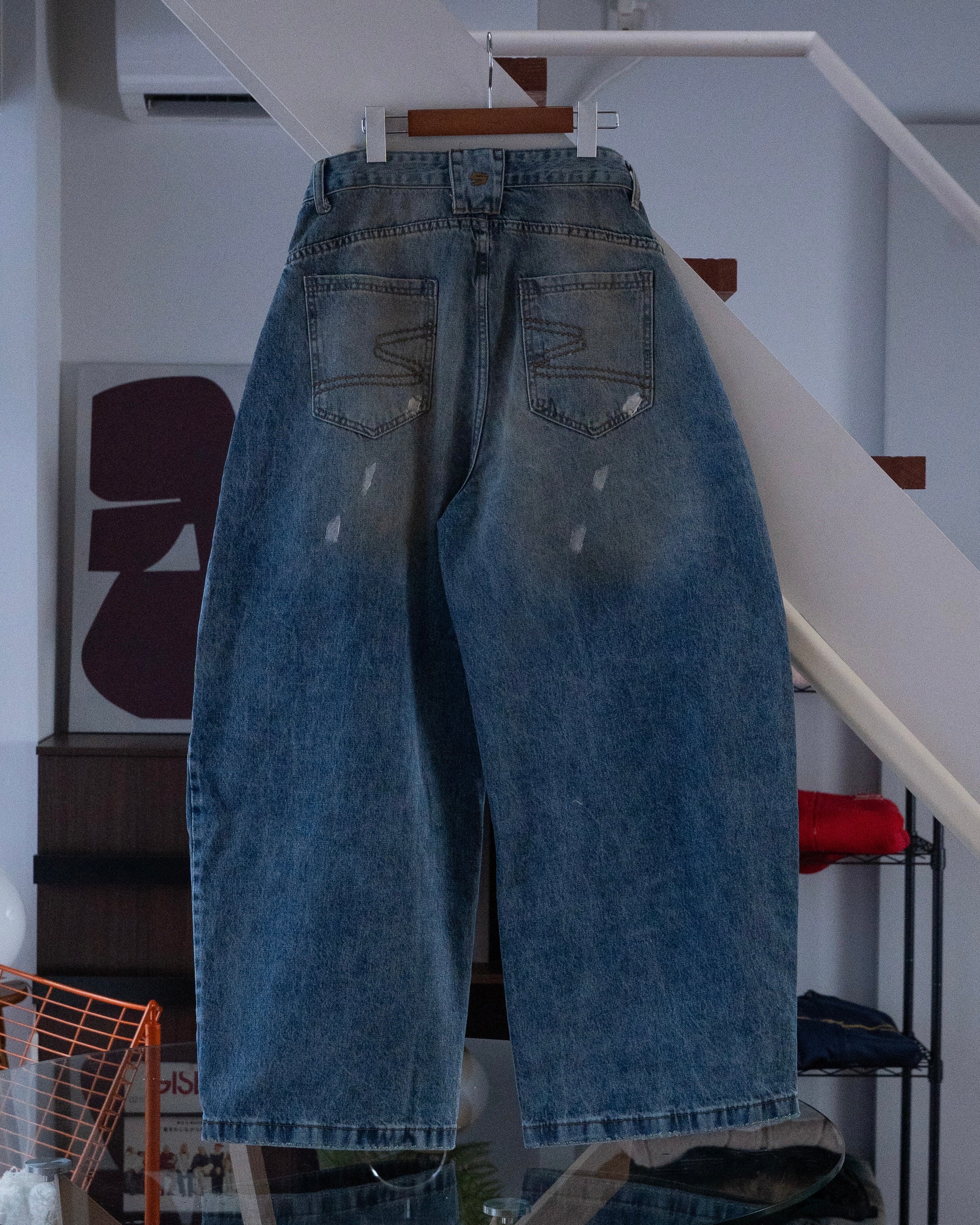 ペイントフェード バルーンデニムパンツSL0074