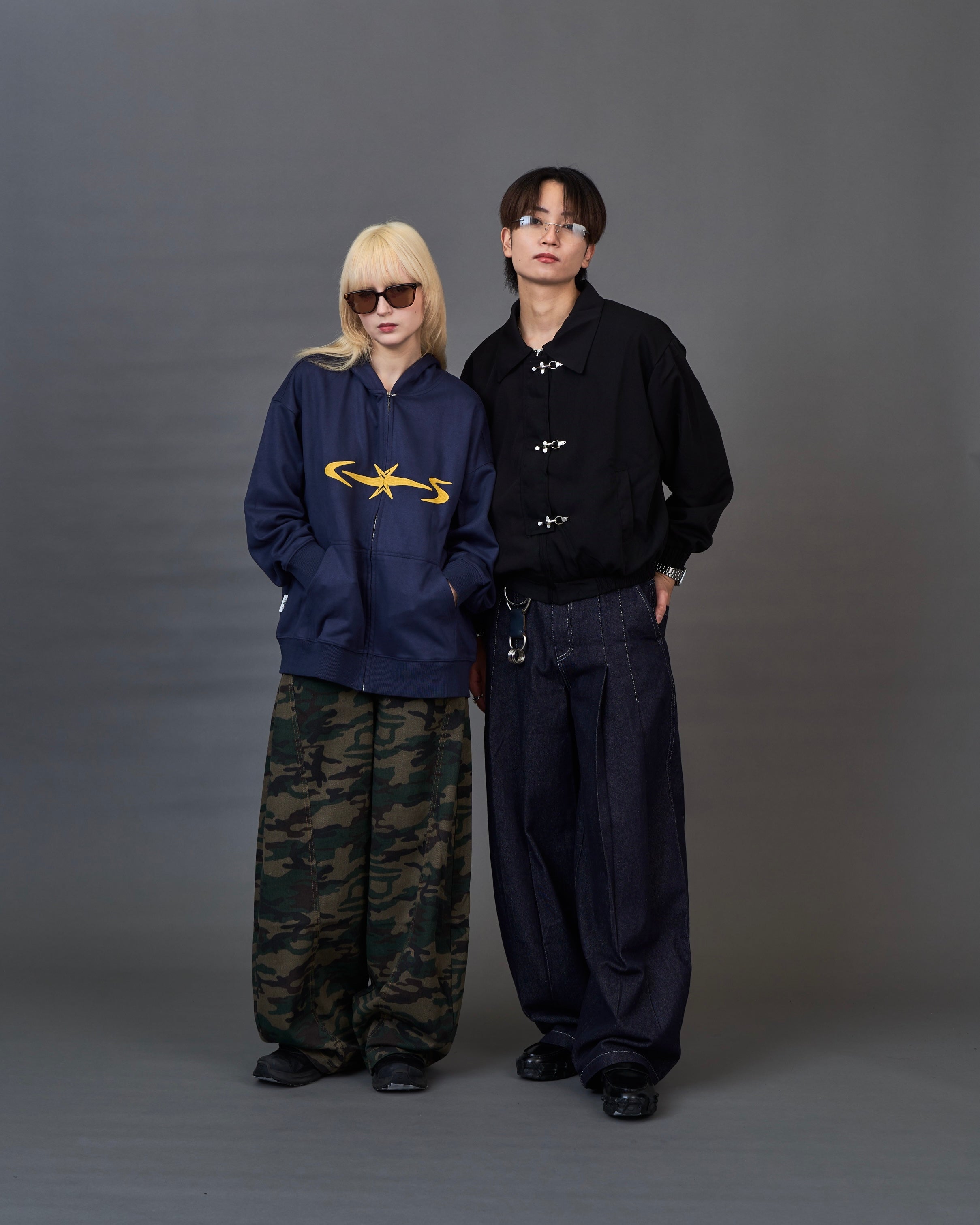 【セットアップ対応】Contrast Stitch Denim Jacket/ステッチライン デニムパンツ SL0049