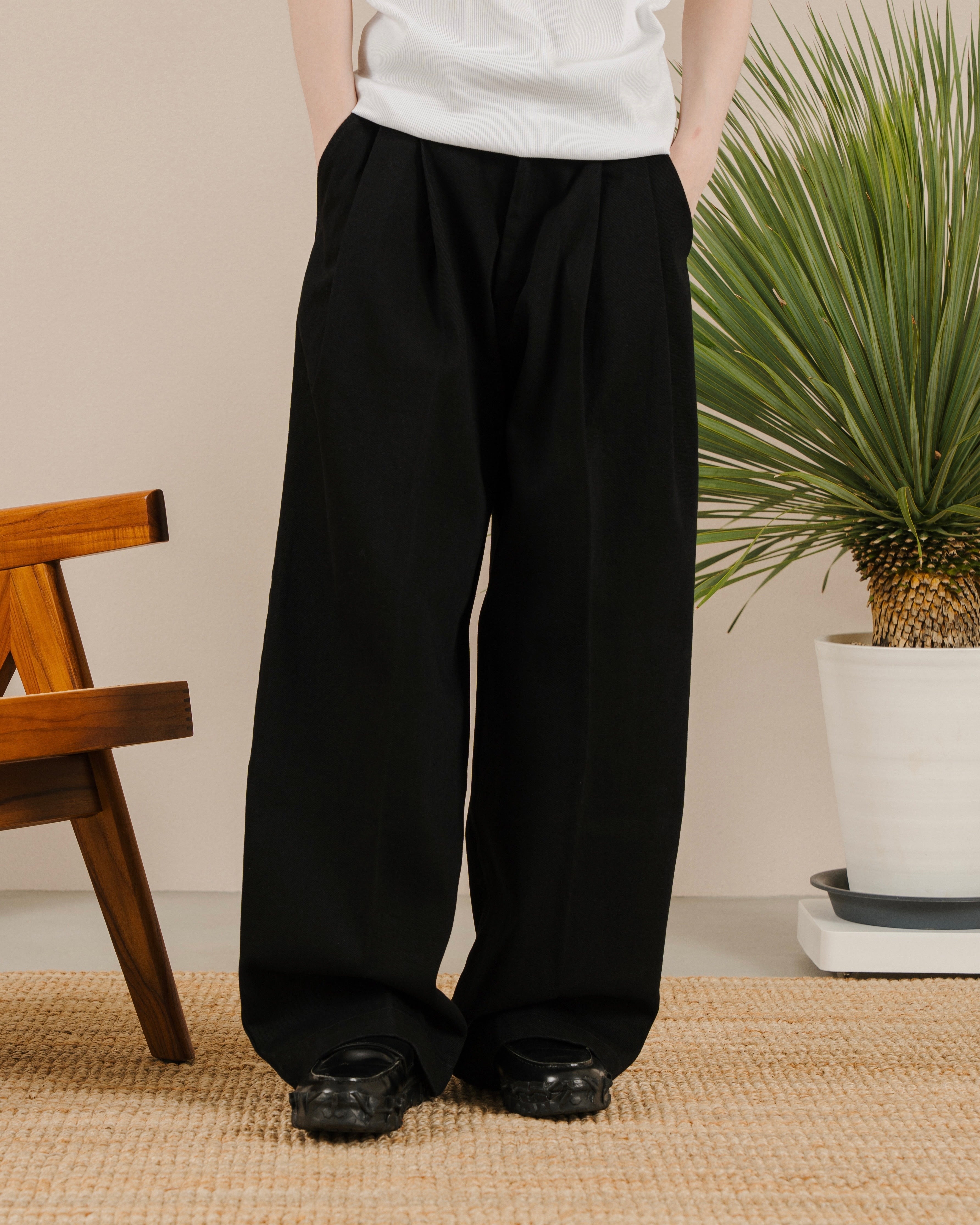 12oz Wide-Leg Denim Trousers