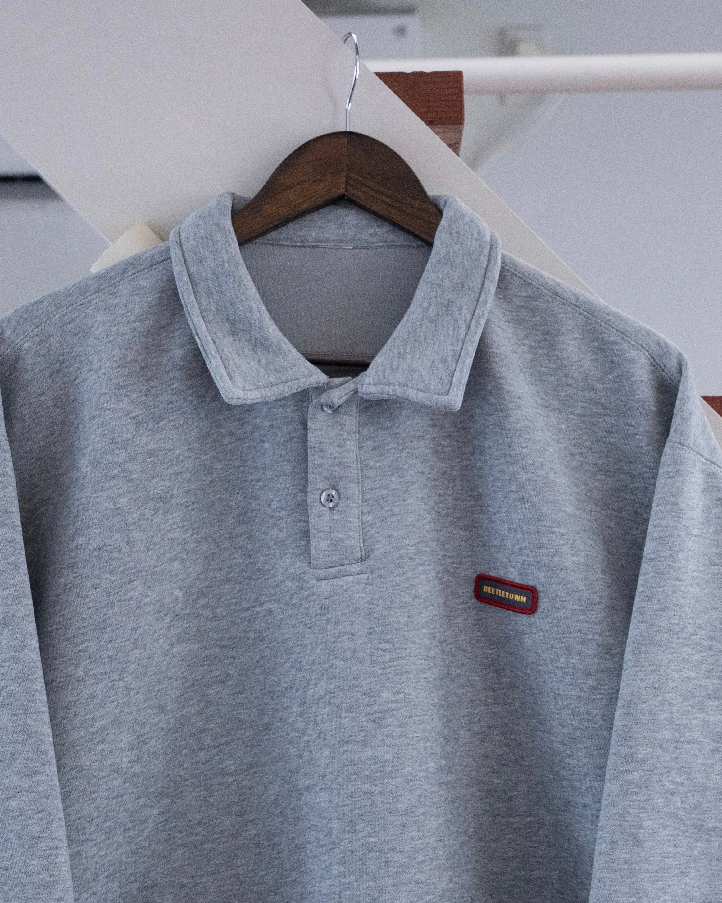 鹿子スウェットポロtシャツ LS SL0079