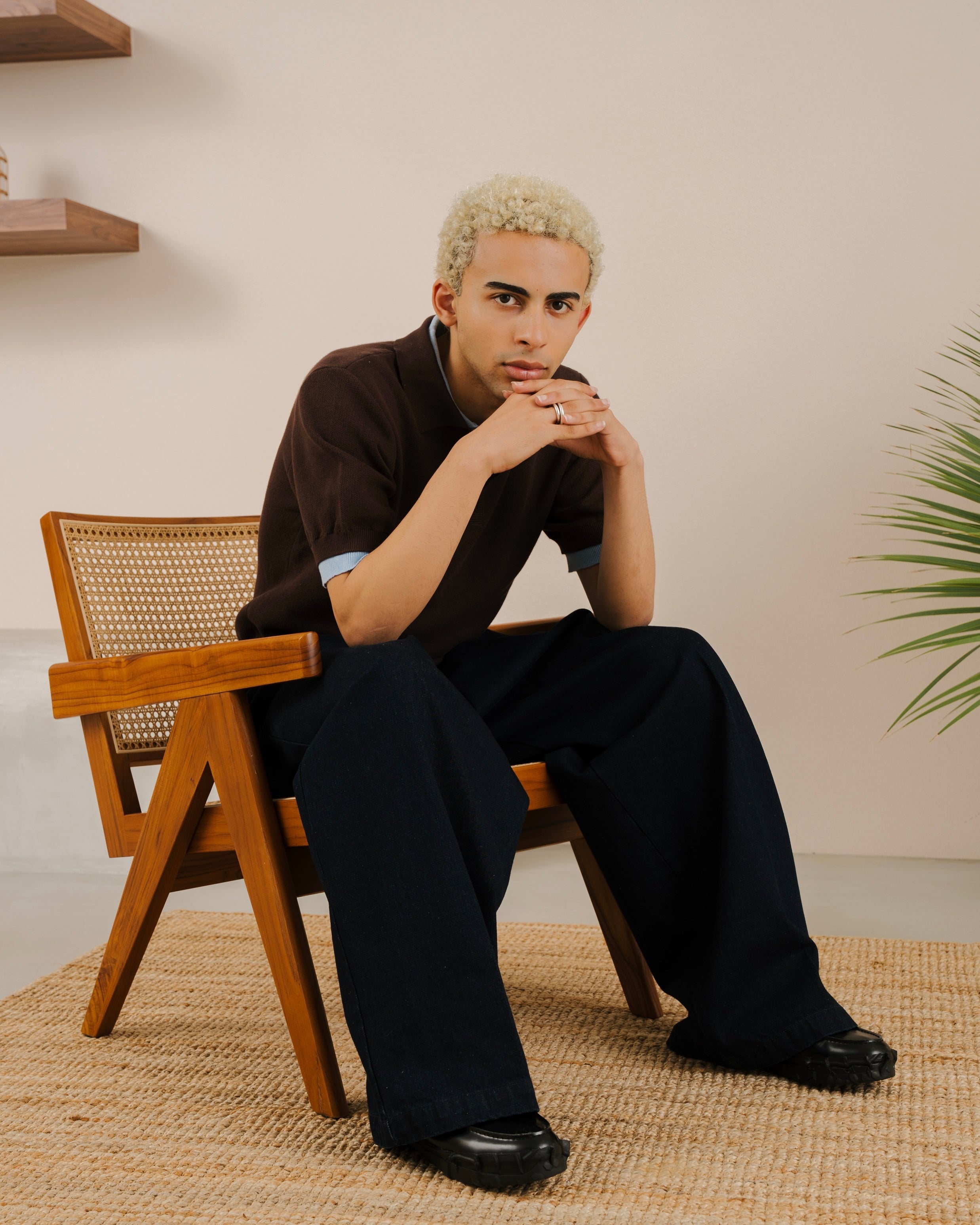 Outline Layered Knit Polo