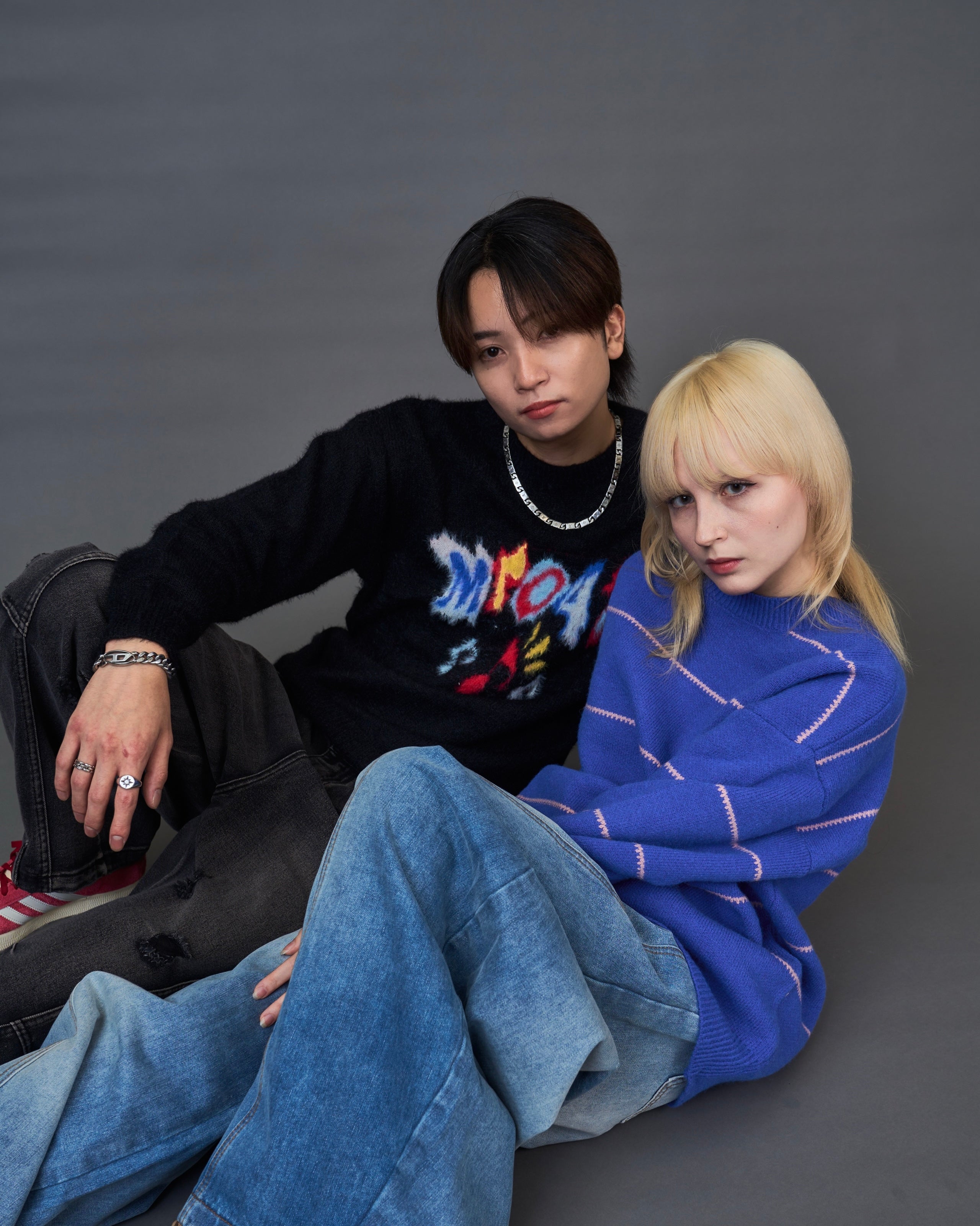 Graphic Shaggy Knit Sweater / グラフィックシャギーニットセーター SL0053