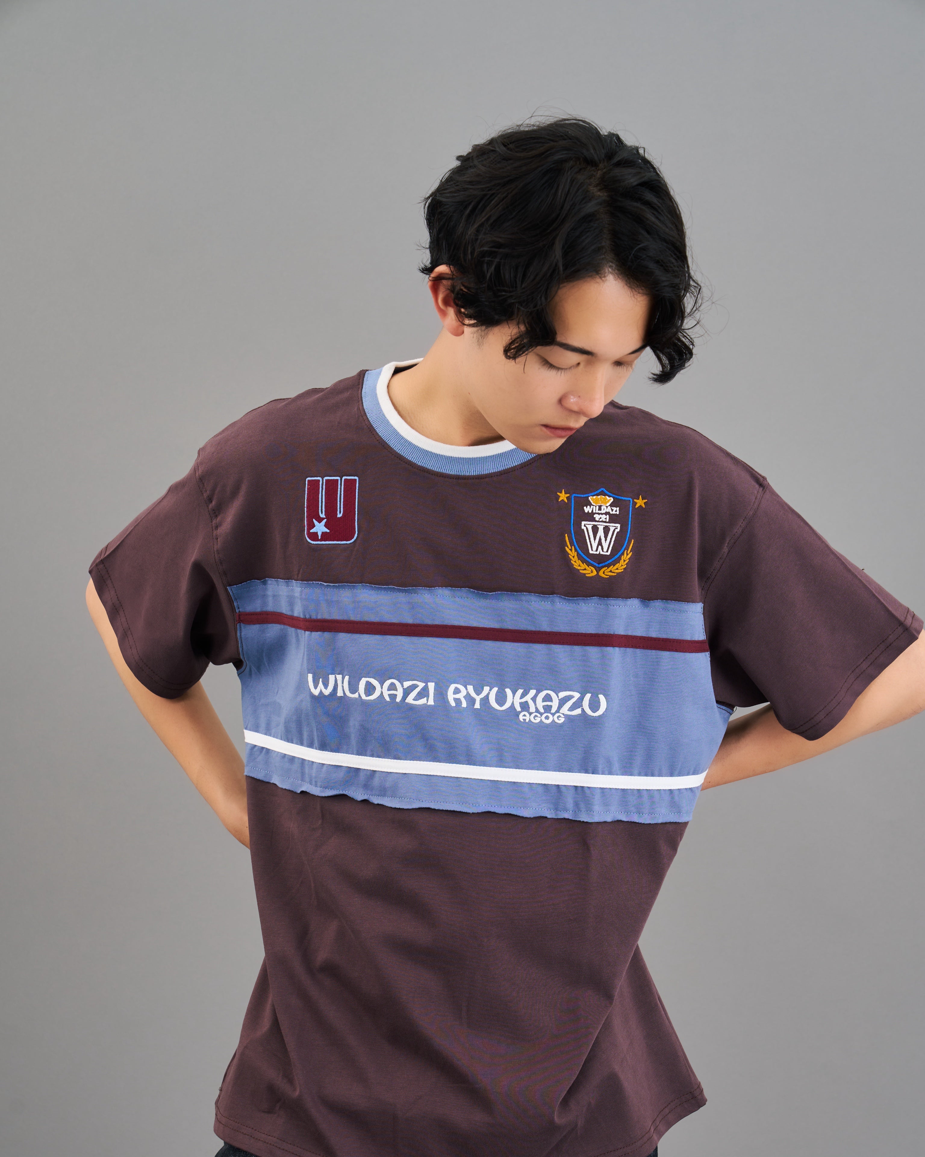 カラーブロックtシャツSL0025