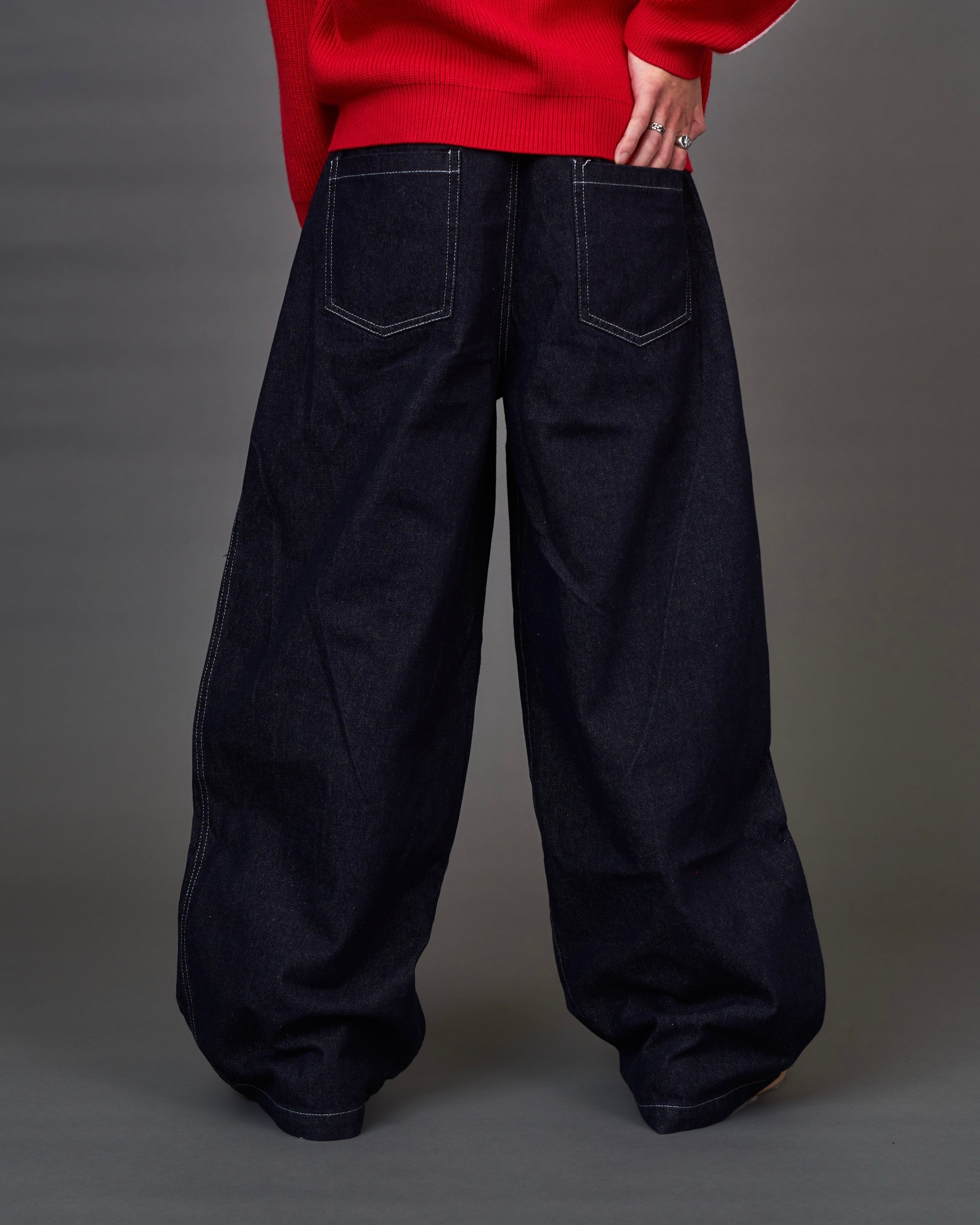 【セットアップ対応】Contrast Stitch Denim Jacket/ステッチライン デニムパンツ SL0049